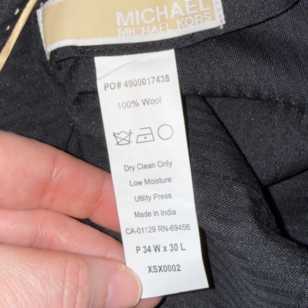 Michael Kors Mens Wool Suit Separates Pants 34W x‎ 30L new with tags